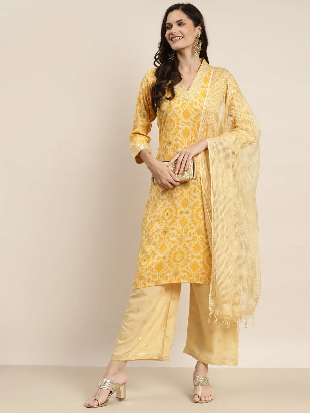 Printed Kurta and Palazzo Set - Women's Palazzo Sets Online