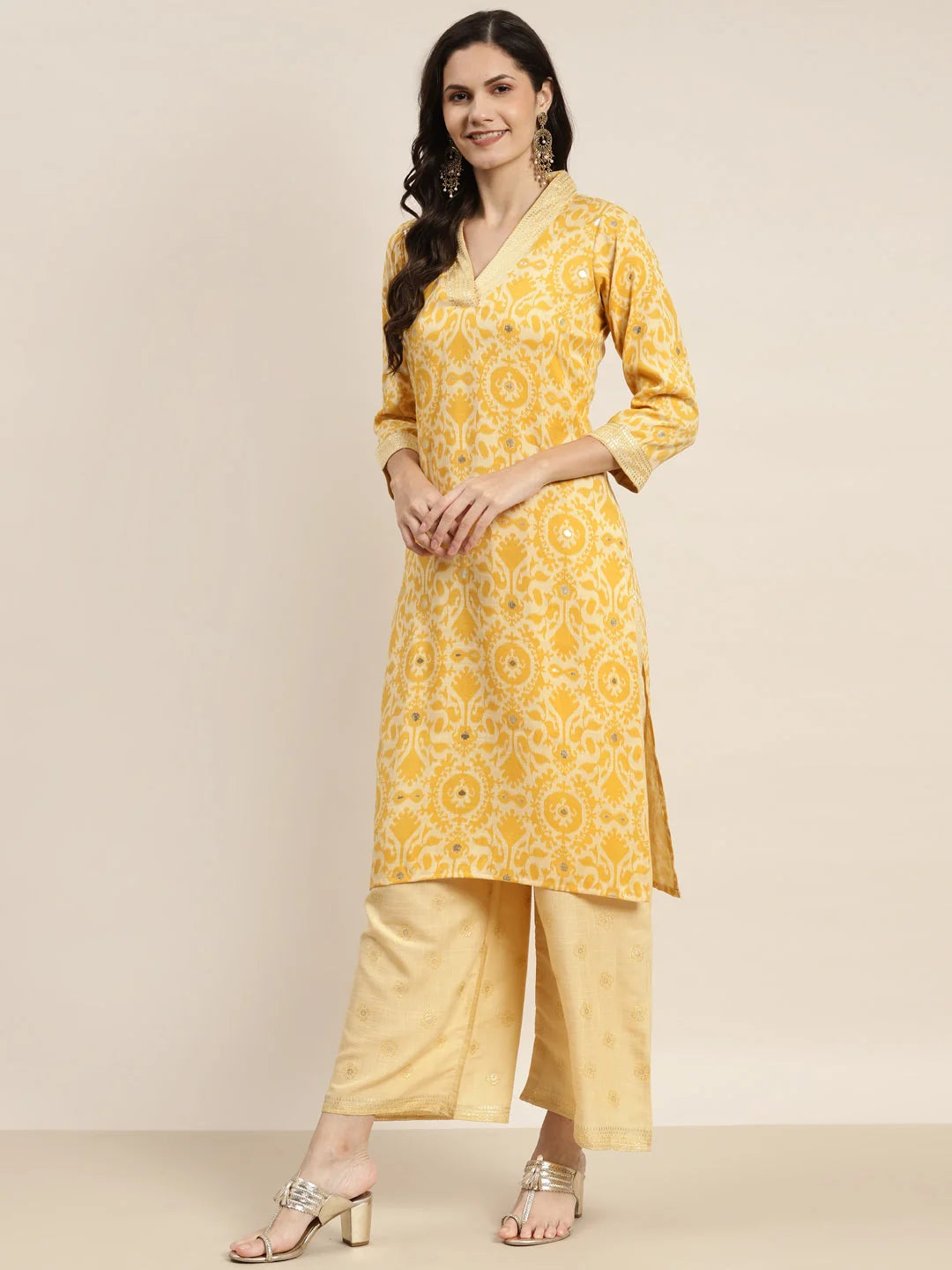 Printed Kurta and Palazzo Set - Women's Palazzo Sets Online