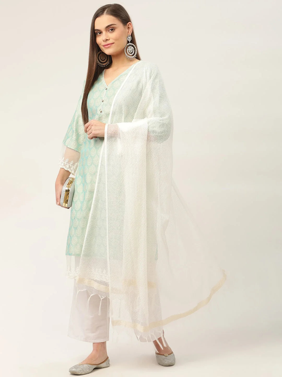 Blue Kurta Palazzo Set - Women's Palazzo Pants Set