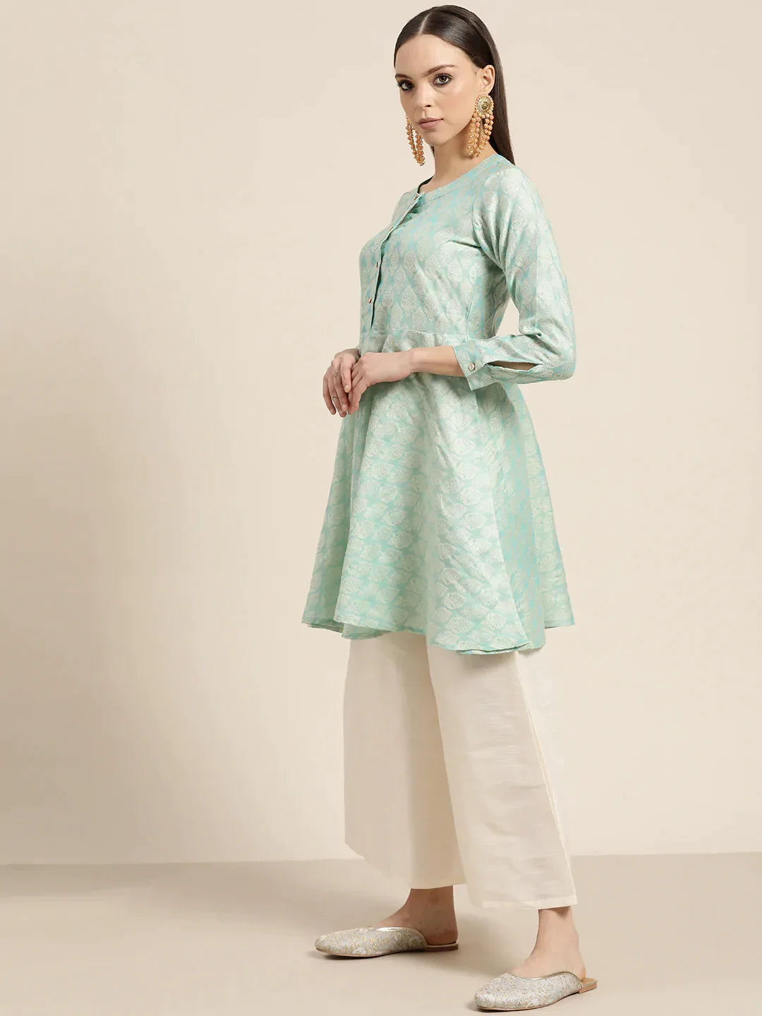 DesiQlo Women Kurta sets - Blue - JOKPL_D34W_1480_Blue_S