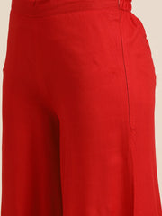 Women Kurta with Palazzos & print Dupatta-JOKPL-D37R