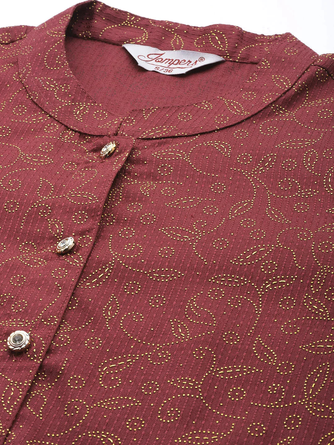 DesiQlo Women Kurta sets - Maroon - JOKPL_D39P_1481_Maroon_S