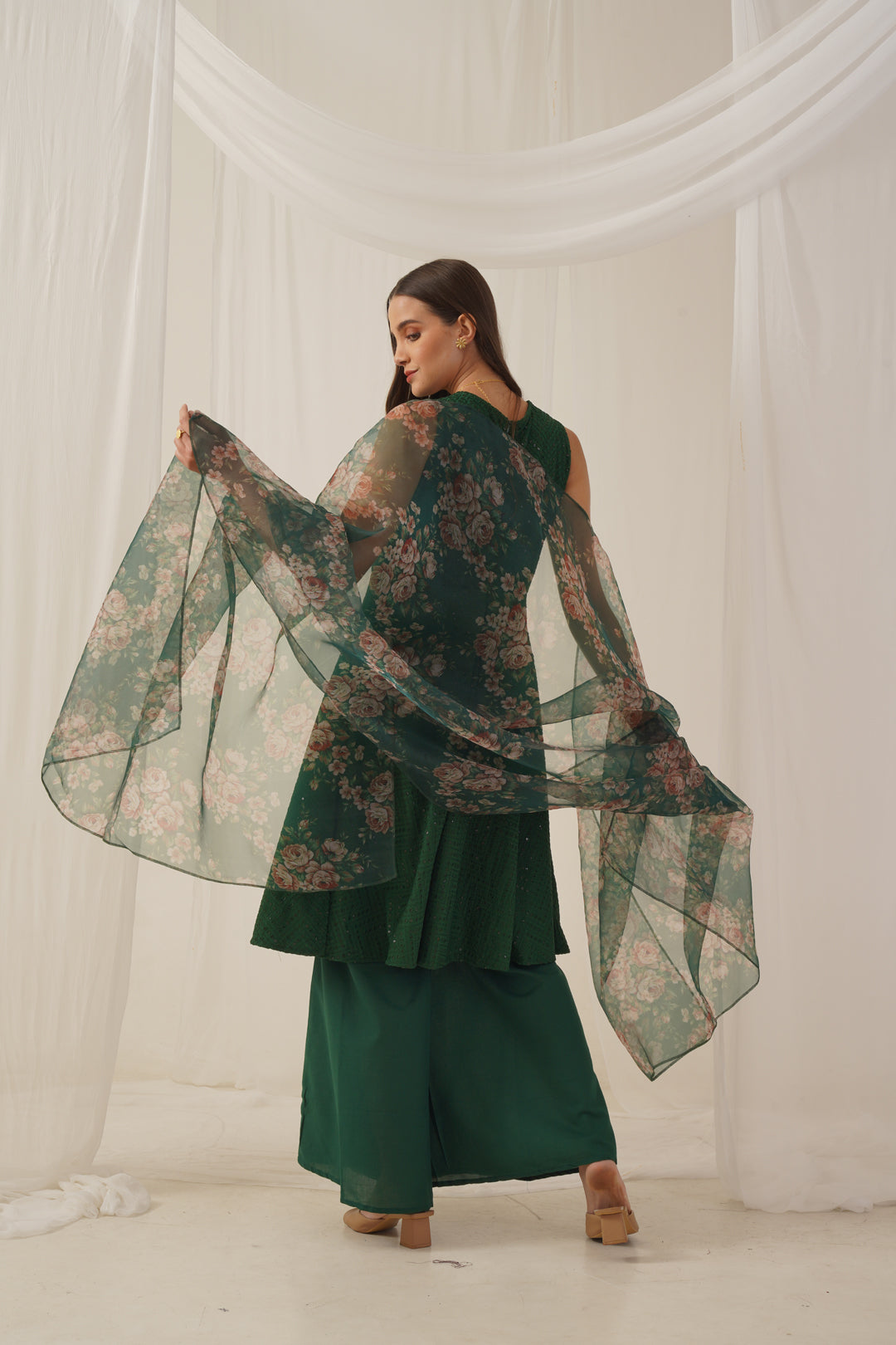 Embroidered Kurta & Palazzo Set - Women's Designer Collection