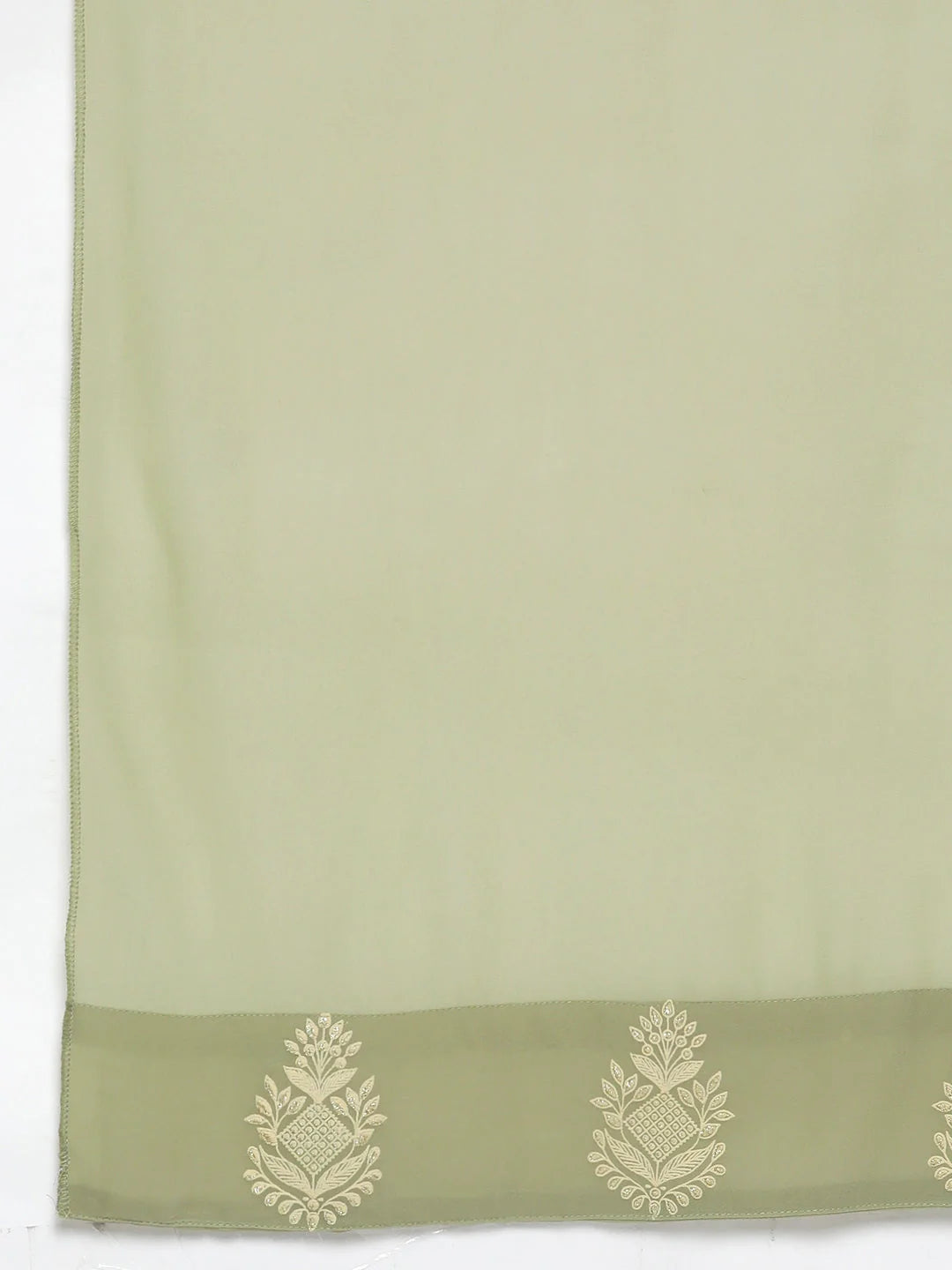 Green Printed Kurta Palazzo Set with Dupatta - Ethnic Motifs