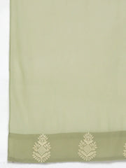 Ethnic Motifs Green Printed Georgette Kurta with Palazzos & With Dupatta ( JOKPL D43G 1484 Green )-JOKPL-D43G-1484