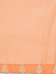 Ethnic Motifs Peach Printed Georgette Kurta with Palazzos & With Dupatta ( JOKPL D43P 1484 Peach )-JOKPL-D43P-1484