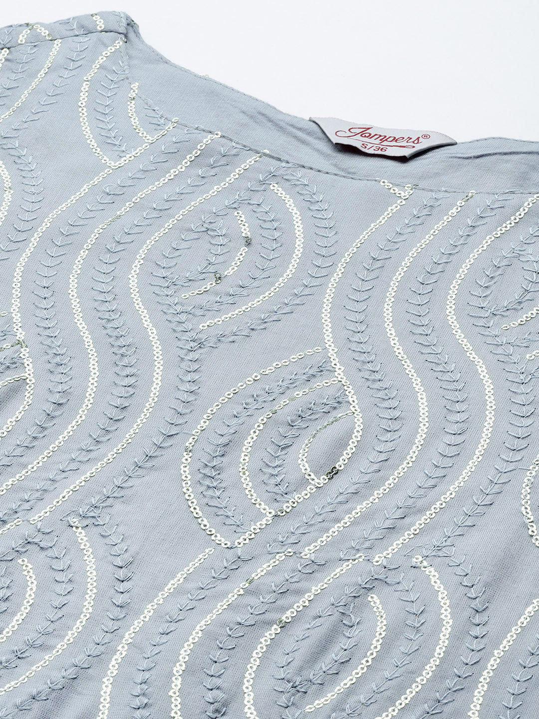 Grey Leheriya Kurta Palazzo Set for Women | Kurta Palazzo Set