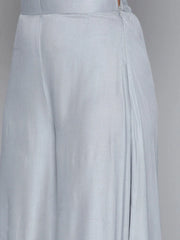 Leheriya Sequinned Kurta with Palazzos & With Dupatta ( JOKPL D44G 1485 Grey )-JOKPL-D44G-1485