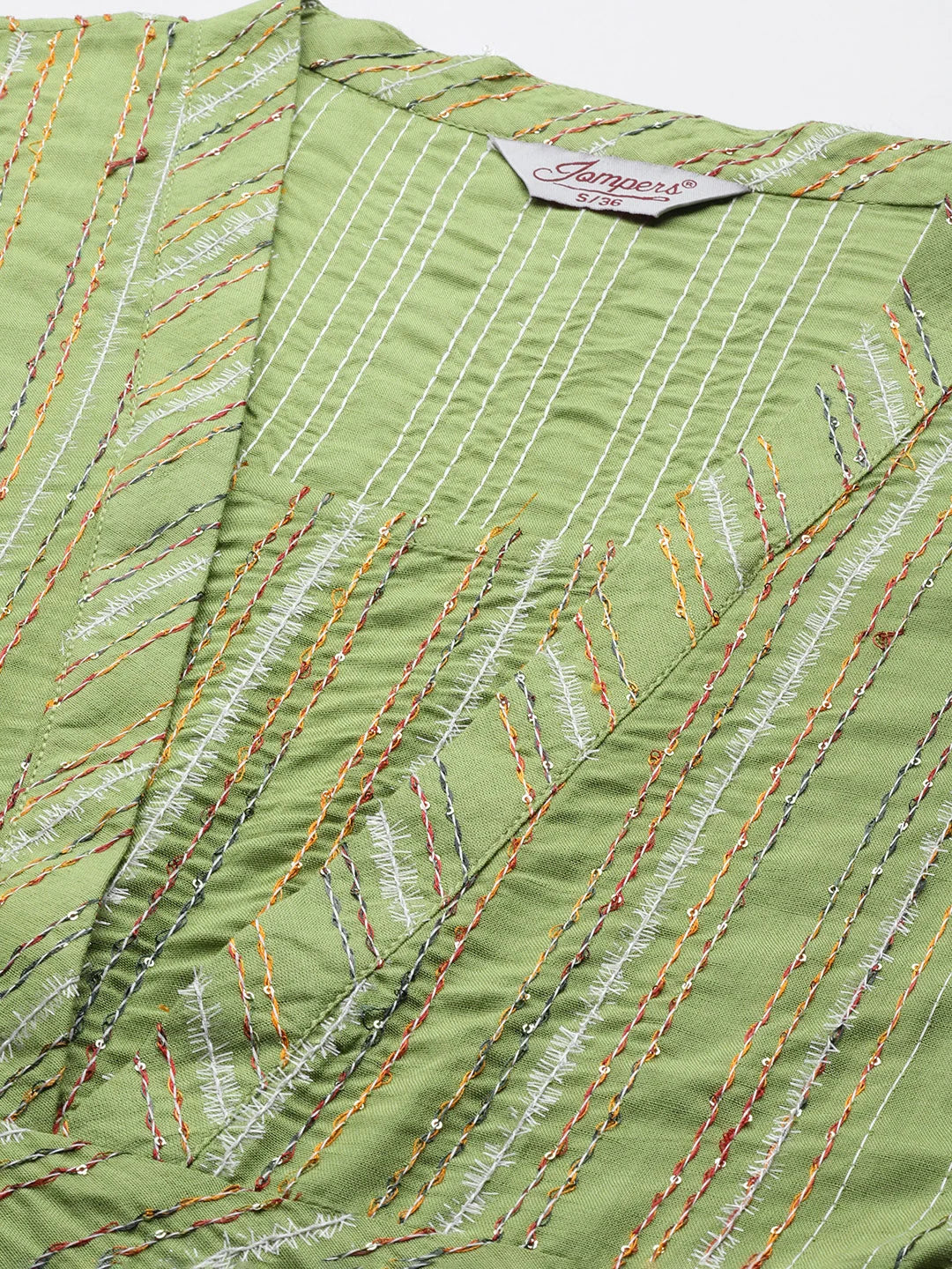 Green Sequinned Kurta Palazzo Set | Women's Palazzo Sets Online