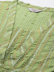 Green Sequinned Kurta with Palazzos & With Dupatta ( JOKPL D44Grn 1493 Green )-JOKPL-D44Grn-1493