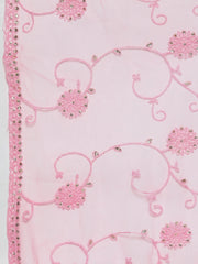 Pink Sequinned Kurta with Palazzos & With Dupatta ( JOKPL D44P 1493 Pink )-JOKPL-D44P-1493