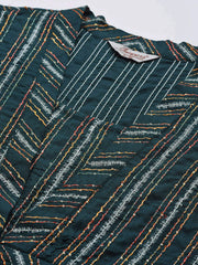 Teal Sequinned Kurta with Palazzos & With Dupatta ( JOKPL D44T 1493 Teal )-JOKPL-D44T-1493