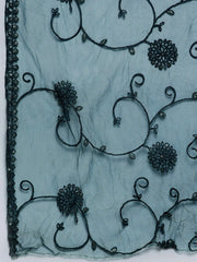 Teal Sequinned Kurta with Palazzos & With Dupatta ( JOKPL D44T 1493 Teal )-JOKPL-D44T-1493