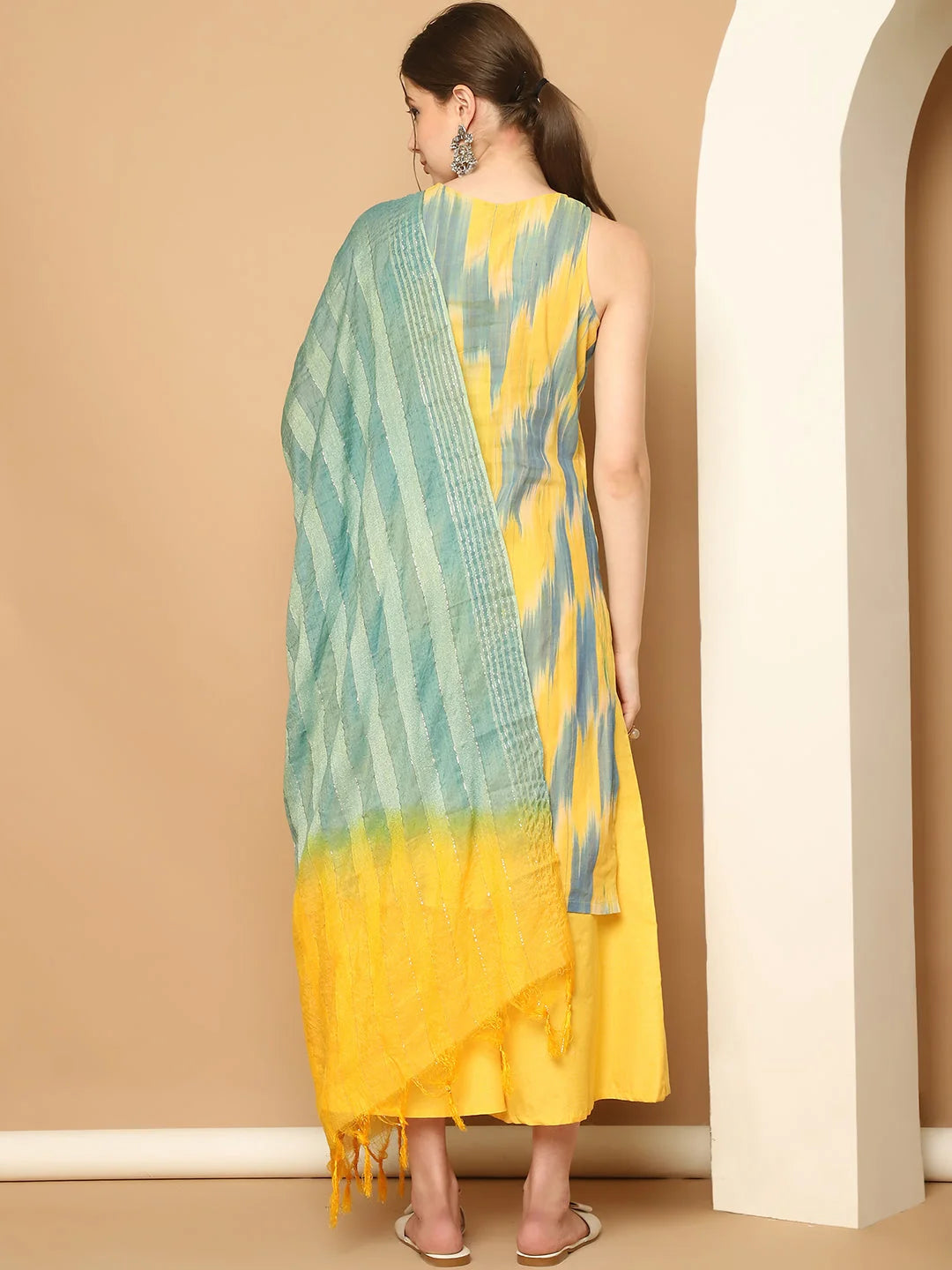Yellow Printed Kurta Palazzo Set | Women's Palazzo Sets
