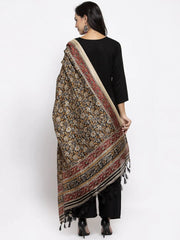 Women Black & Red Solid Kurta with Palazzos & Printed Dupatta ( JOKPL D5B 1312 Black )-JOKPL-D5B-1312