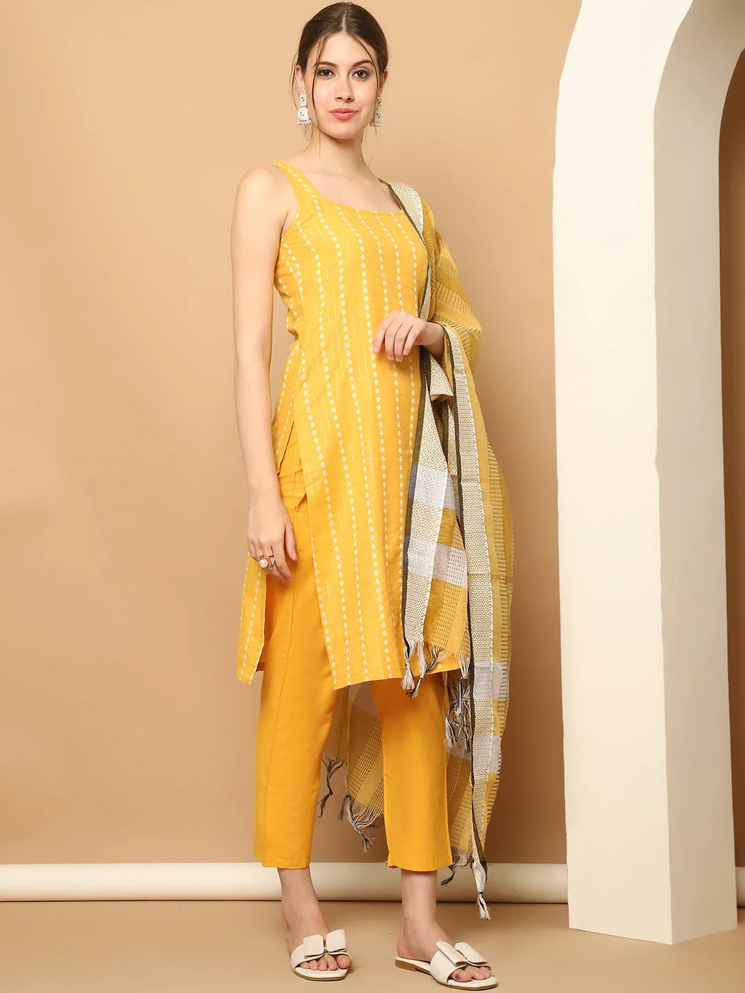 Yellow Kurta Palazzo Set | Women's Palazzo Sets with Dupatta