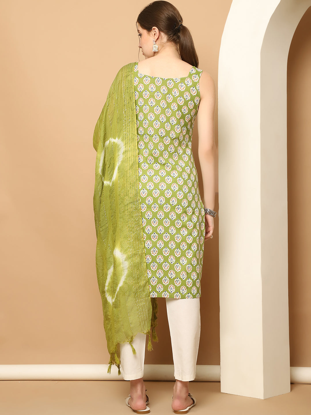 Green Printed Kurta Palazzo Set | Kurta Palazzo Set for Women