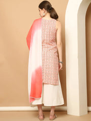 Printed Red Rayon Kurta with Palazzos & With Dupatta ( JOKPL D64R 1561 Red )
