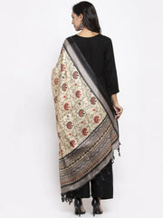 Women Black & Red Solid Kurta with Palazzos & Beige-Red Printed Dupatta ( JOKPL D7R 1312 Black )-JOKPL-D7R-1312