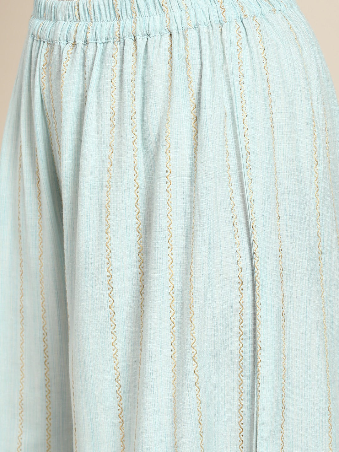 Turquoise Kurta Sharara - Designer Sharara Suits with Gotta Patti