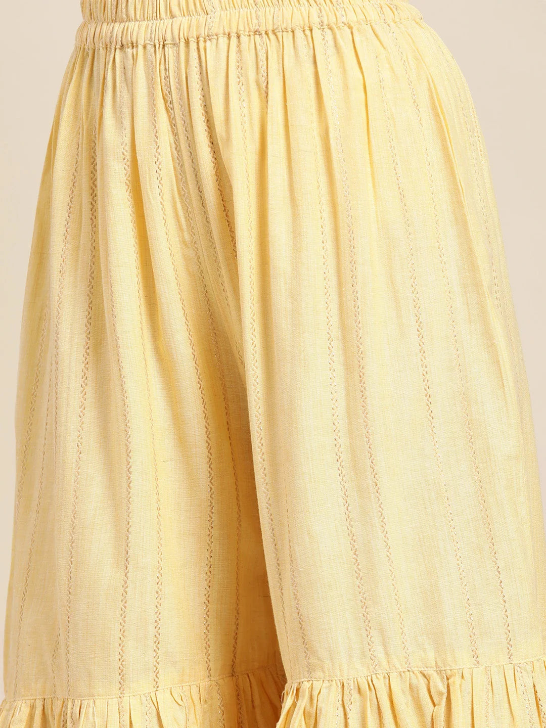 Yellow Gotta Patti Kurta Sharara Set - Sharara Suits for Women