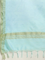 Women Yellow Woven Design Gotta Patti Kurta with Sharara & Dupatta