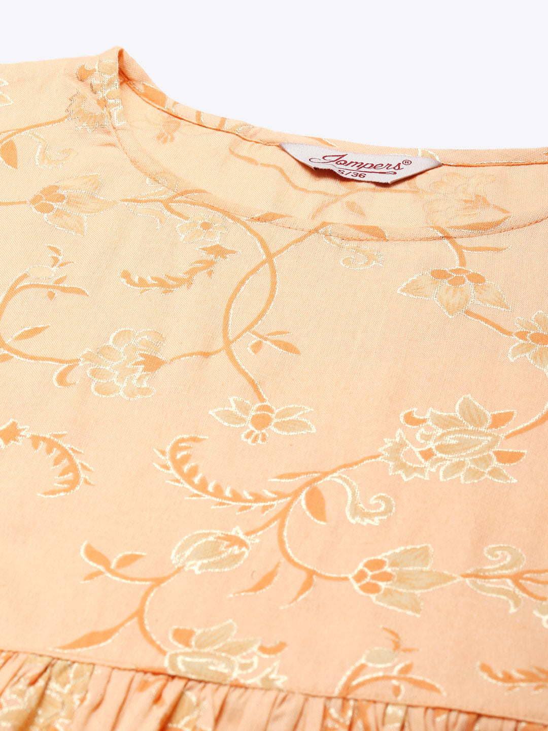 Orange Printed Kurta Sharara Set - Designer Sharara Suits