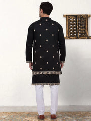 Men's Embroidered Waistcoat and Kurta Pyjama-JOKPWCS-W