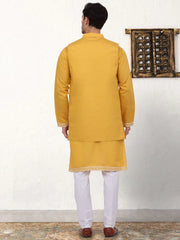 Men's Embroidered Waistcoat and Kurta Pyjama-JOKPWCS-WZ