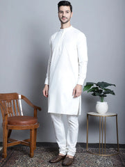 Men's Digital Print and Zari Work Nehru Jacket With Kurta Solid Pyjama Set