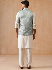 Nehru Jacket with Kurta Pyjama for Men ( JOKPWC 592W 4135 Sky )