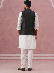 Festive Embroidered Nehru Jacket with Classic Kurta Pyjama ( JOKPWC 592W 4142 W 4142Mehndi )