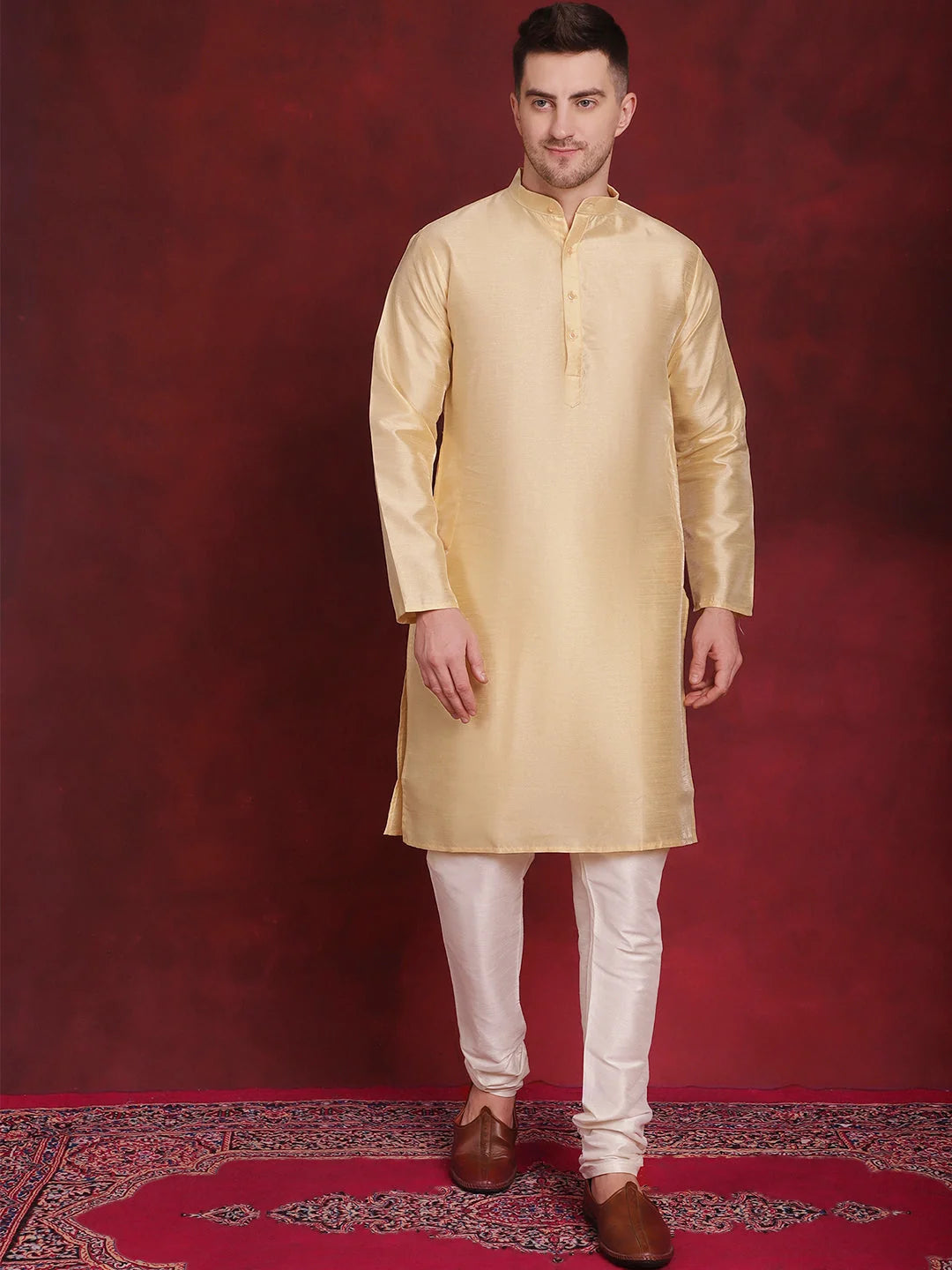 White Nehru Jacket Kurta Pajama Set | Mens Kurta Pajama