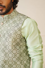 Men's Woven Design Best Nehru Jacket