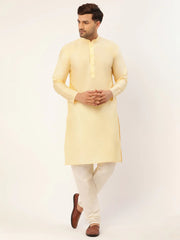 Men's Solid Kurta Pyjama With White Embroidered Nehru Jacket( JOKPWC G-D 4038White )