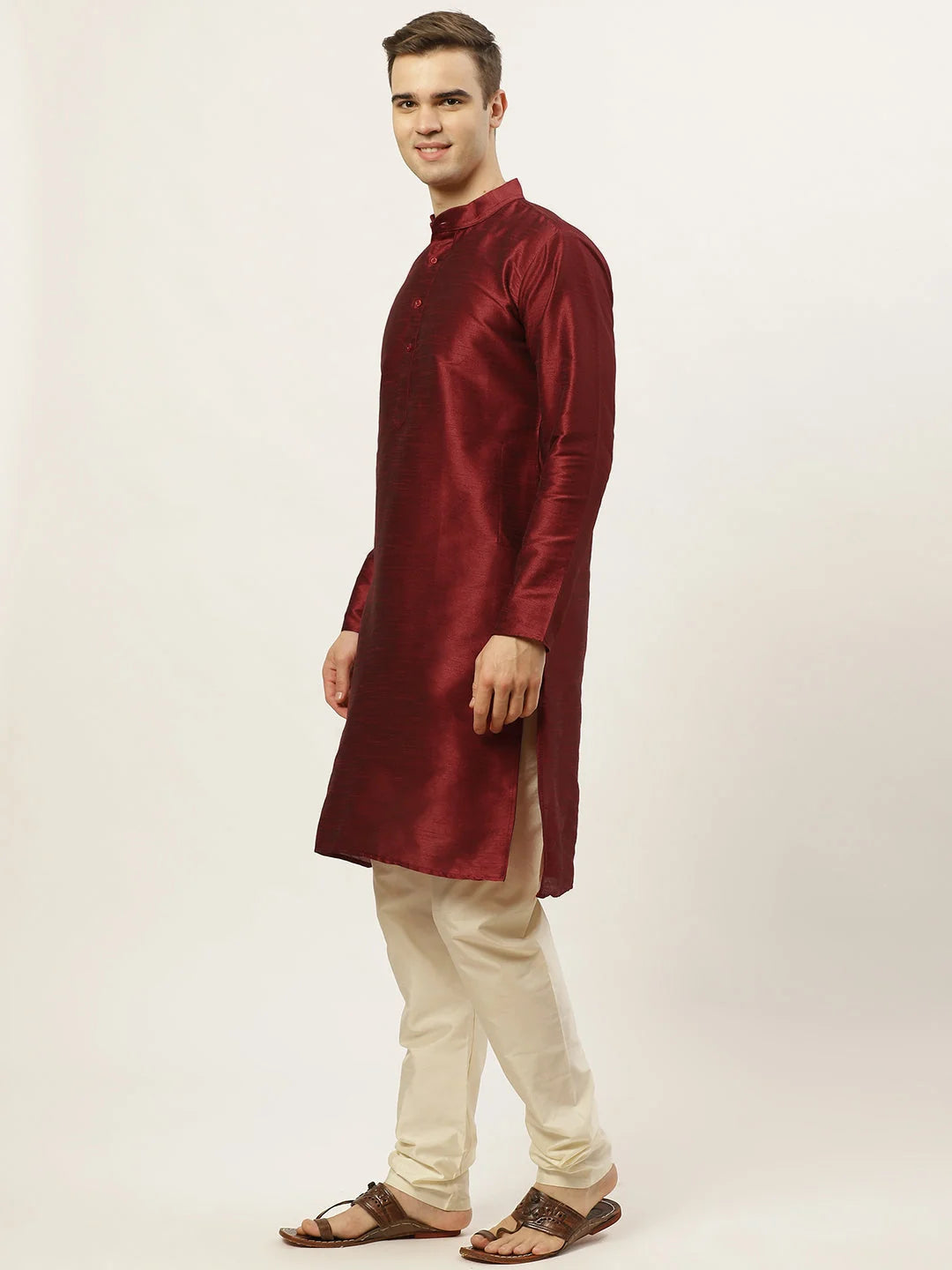 Printed Nehru Kurta Pajama Set - Mens Ethnic Wear Style