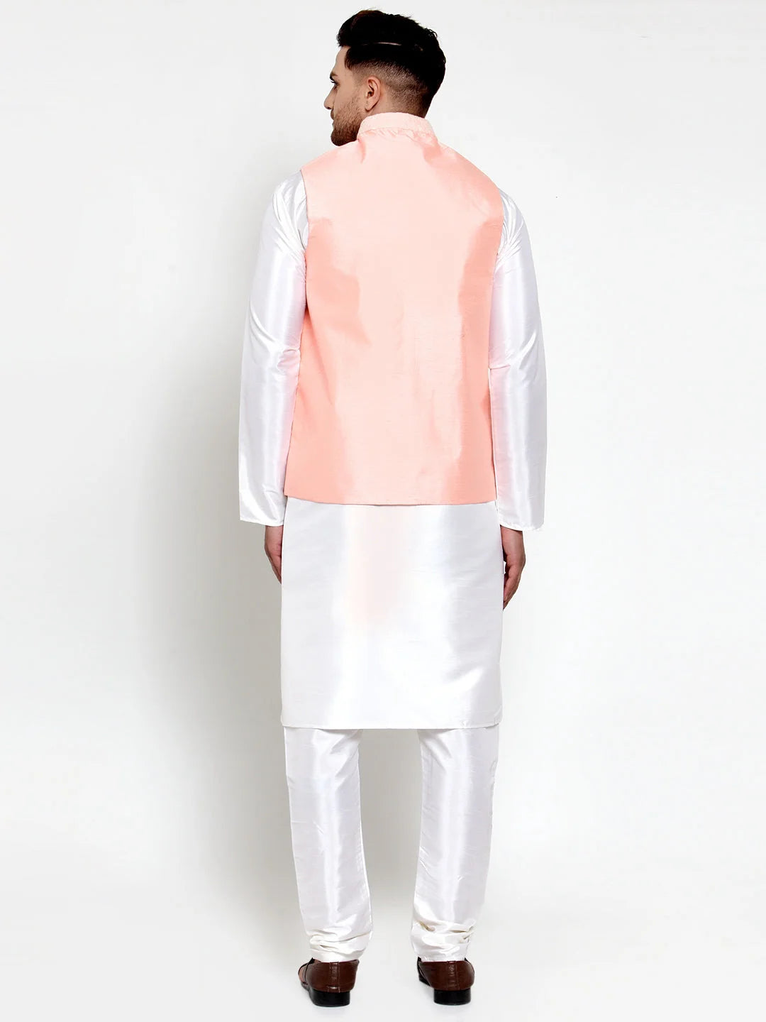 Embroidered Nehru Jacket with Solid Kurta Pajama | Mens Set