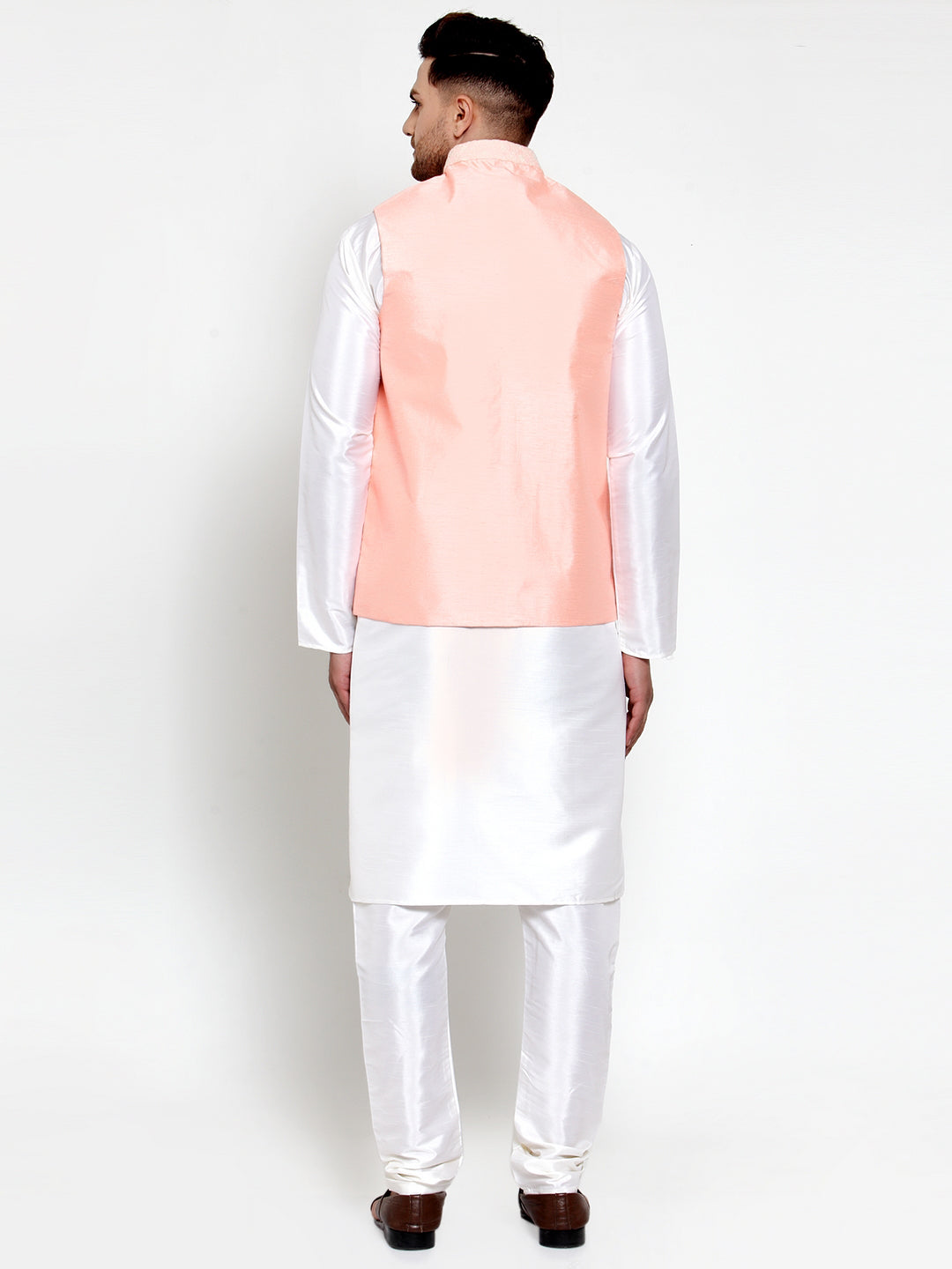 Embroidered Nehru Jacket with Solid Kurta Pajama | Mens Set