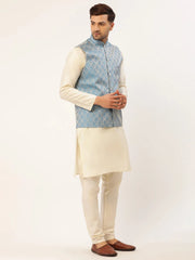 Men's Woven Design Nehru Assorted Styled Jacket and Kurta Pyjama Set