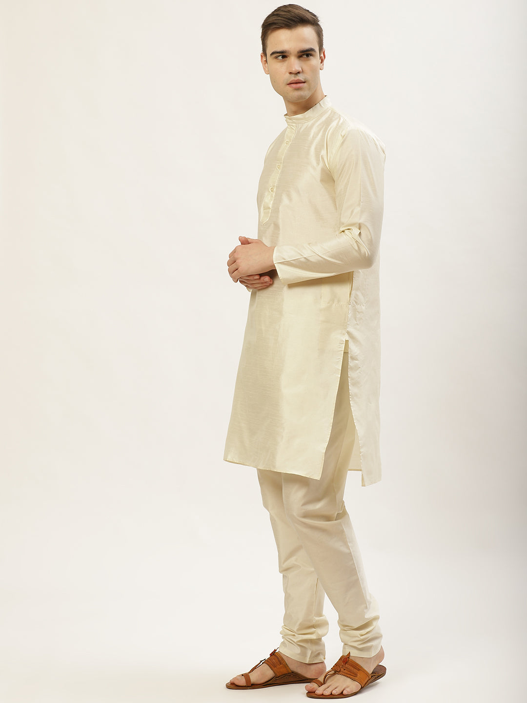 DesiQlo Men Printed Nehru Jacket and Kurta Pyjama Set - - JOKPWC_W-D_4