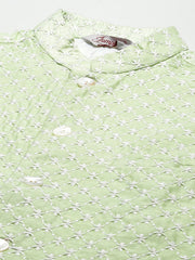 Men's Embroidered Light Nehru Jacket & Kurta Pyjama