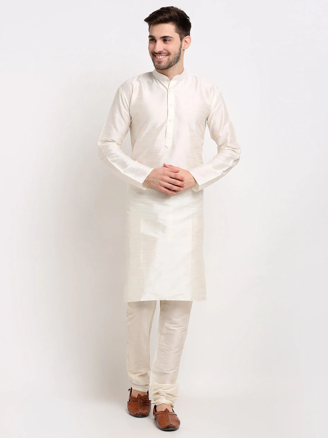 Solid Mens Kurta Pajama Set with Nehru Jacket | Ethnic Wear