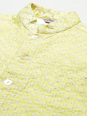 Men Embroidered Nehru Jacket & Kurta Pyjama