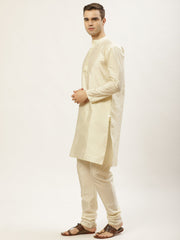 Men Embroidered Nehru Jacket & Kurta Pyjama
