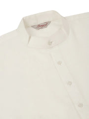 Men White Cotton Blend Kurta with Pyjamas & Sky Blue Embroidered Nehru Jacket( JOKPWC W-F 4041Sky )