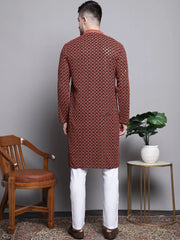 Sequin Embroidered Pure Cotton Kurta with Pyjamas-GEM