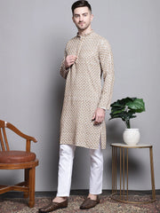 Sequin Embroidered Pure Cotton Kurta with Pyjamas-NS