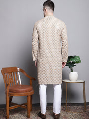 Sequin Embroidered Pure Cotton Kurta with Pyjamas-NS