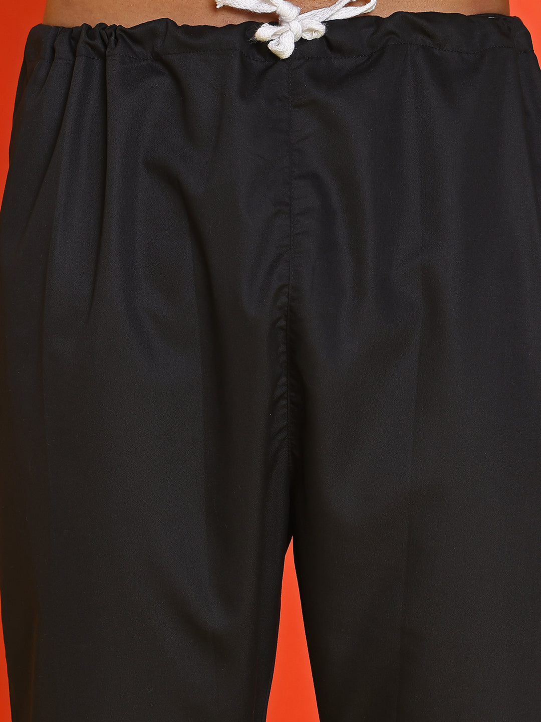 DesiQlo Men Embroidered Kurta Pyjama Set - Black - JOKP_B-P_5006Black_