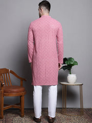 Sequin Embroidered Pure Cotton Kurta with Pyjamas-JOKPQ